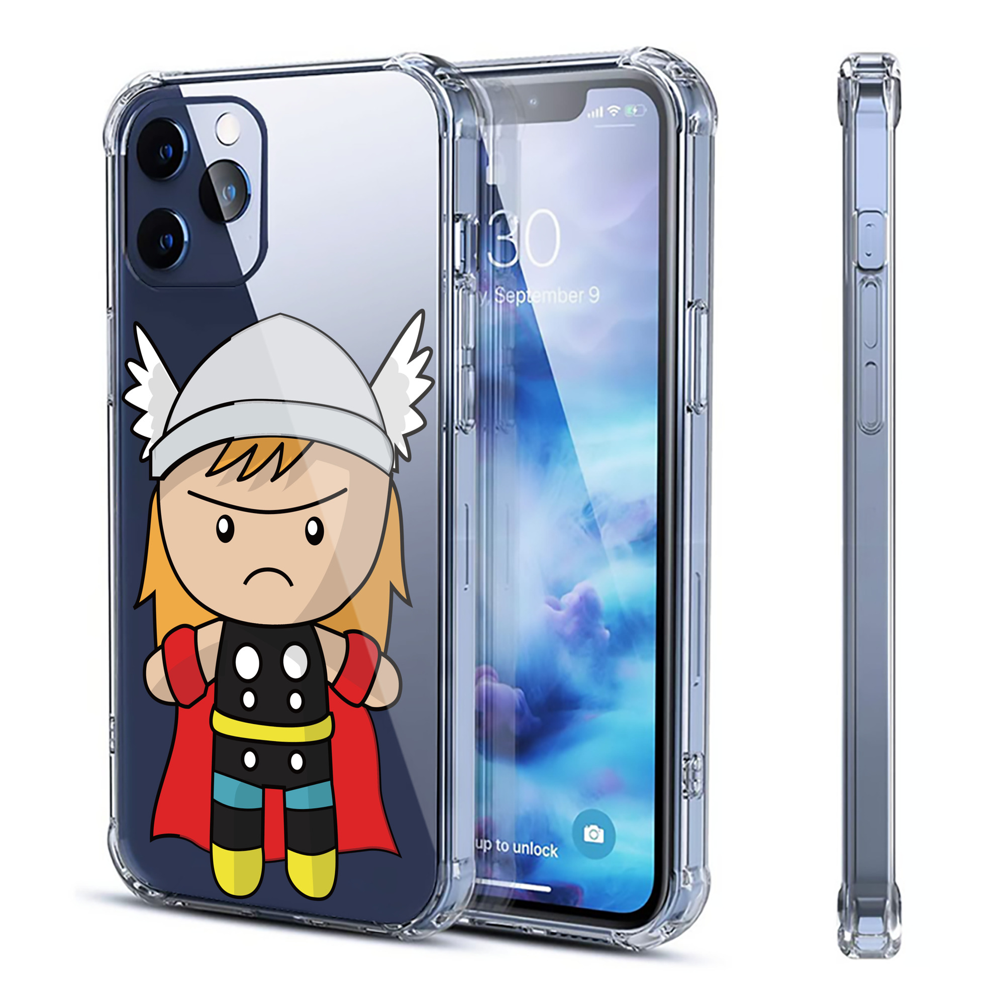（画像用） アベンジャーズ The Avengers 【iPhone 12シリーズ対応】透明スマホケース（クリアソフトケース）